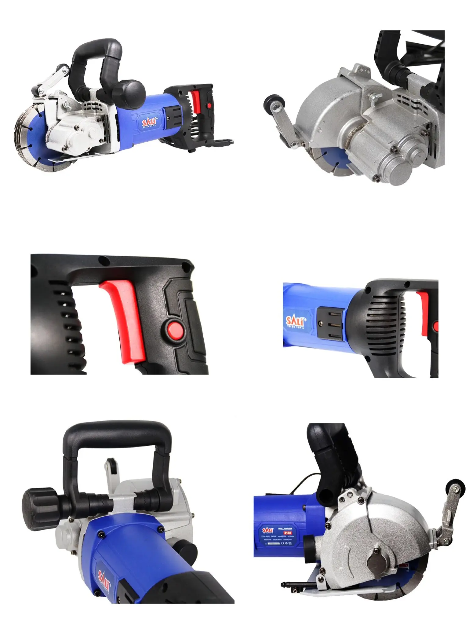 Soft Glue Handle Aluminum Alloy Shrinkable Cover Diamond Saw Electric Wall Tool Groove Cutting Chaser Machine