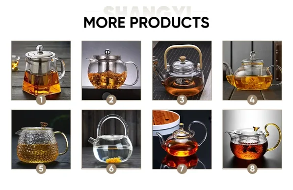 Glass teapot set household tea set glass water pitcher with filter transparent high borosilicate glass pitcher