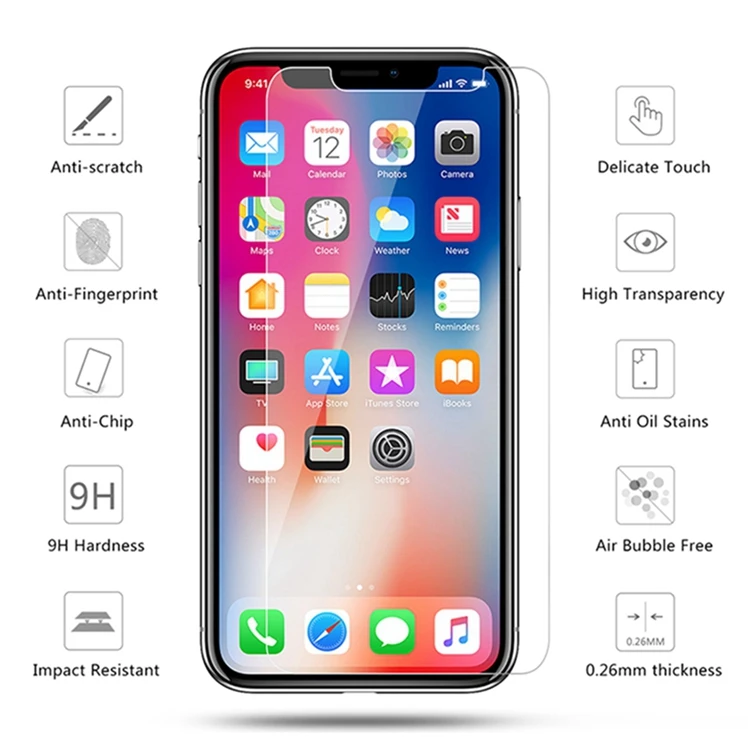 
Free Shipping Tempered Glass Screen Protector Protective Glass Film For iPhone 5 SE 6 7 8 Plus X XS 11 Pro Max 