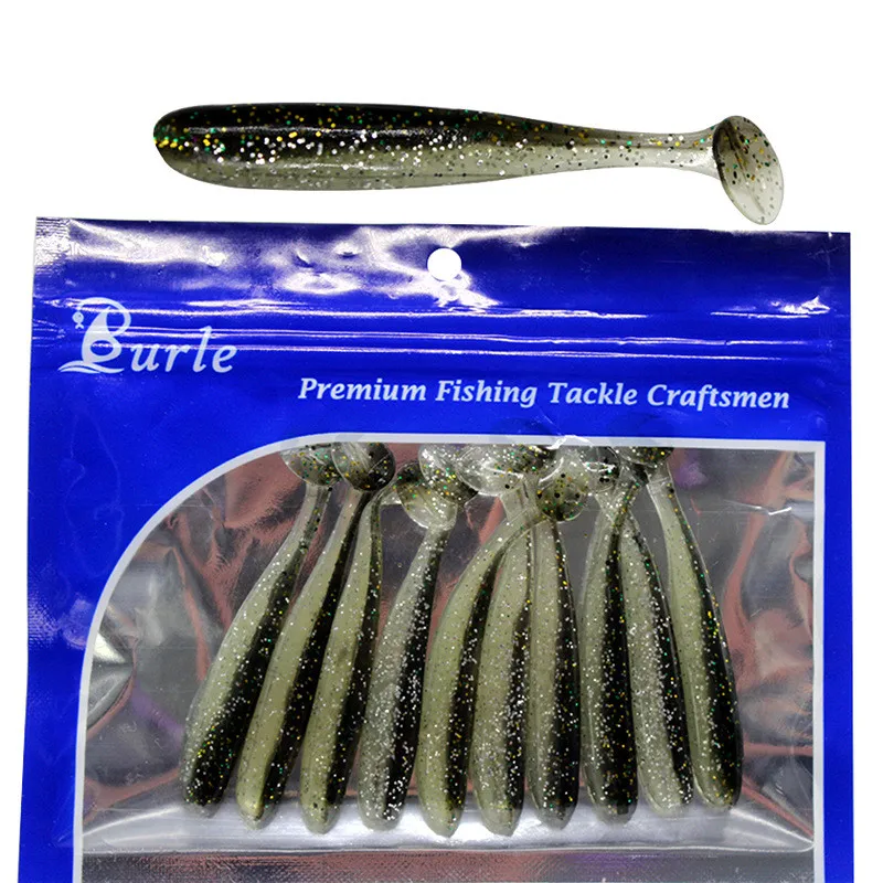 10Pcs/pack Wobbler Soft Fishing Lure 70mm 2g Easy Shiner Jig Lure Swimbait Silicone Soft Bait