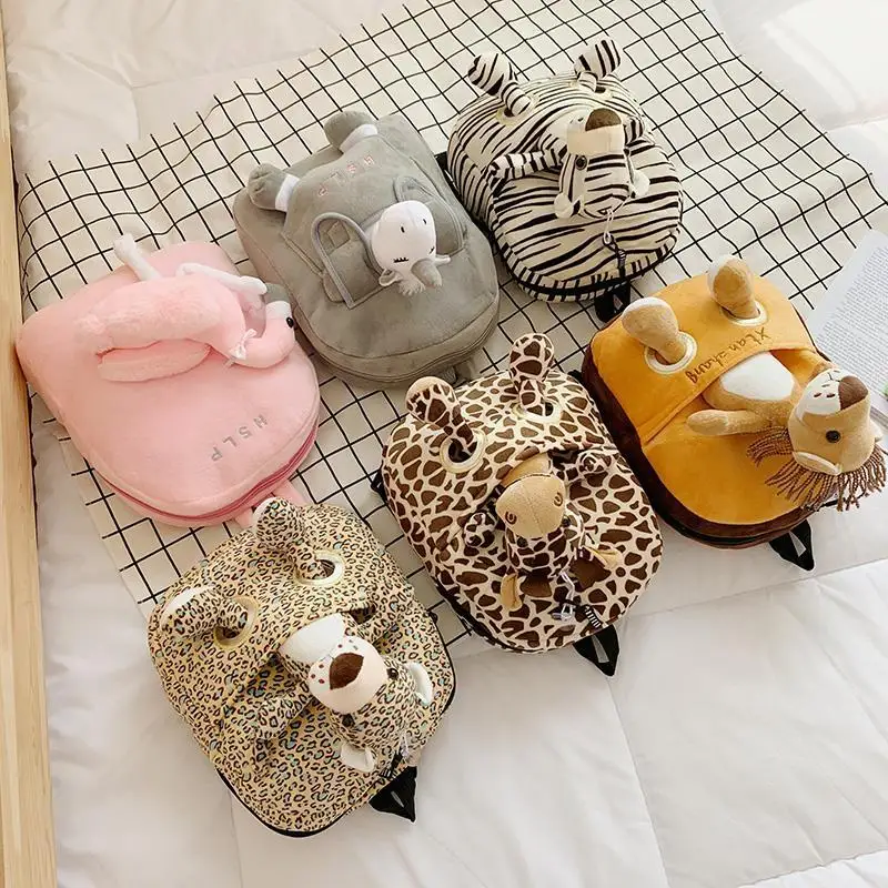 New arriving school book bag children plush cartoon mini backpack