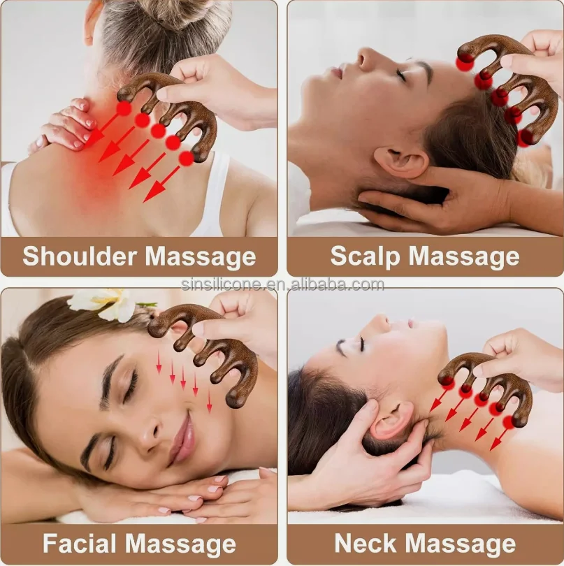 Manual Scalp Massager Loc Comb for Scalp Hair Massage - Head Massager Gua Sha