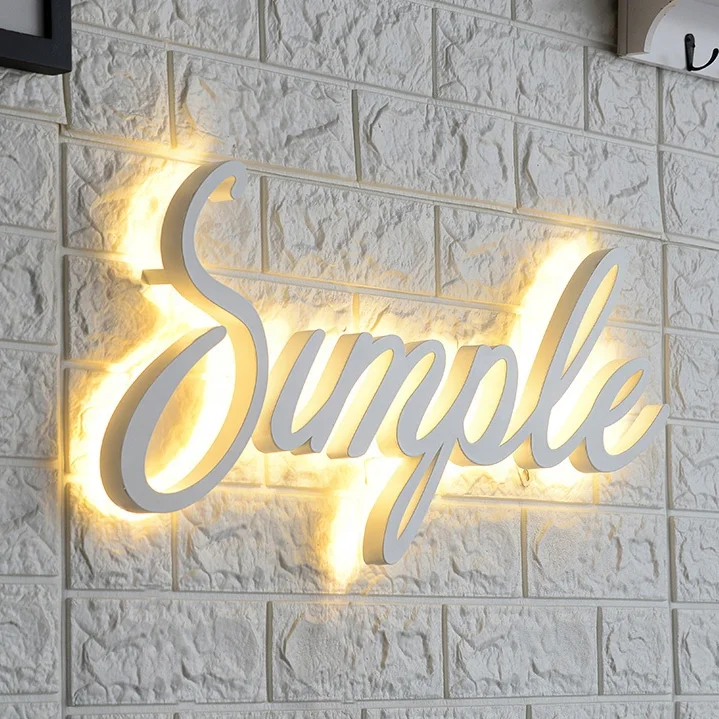 led signage custom outdoor indoor wall led light 3d backlit logo sign led acrylic edge lit gold color led backlit letter sign