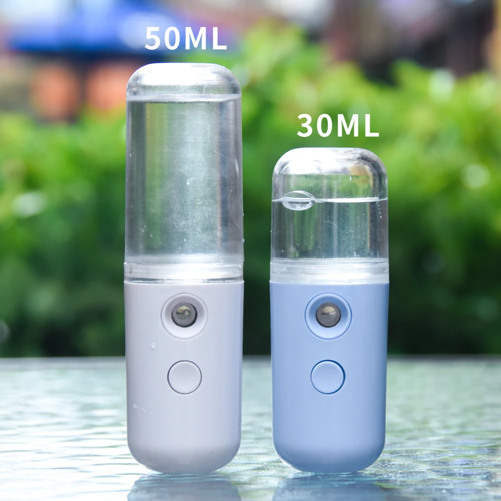 50ml Large Tank Portable Face Mist Spray Moisturizing Device Min Facial Vaporizer Steamer Machine Nano Mist Sprayer