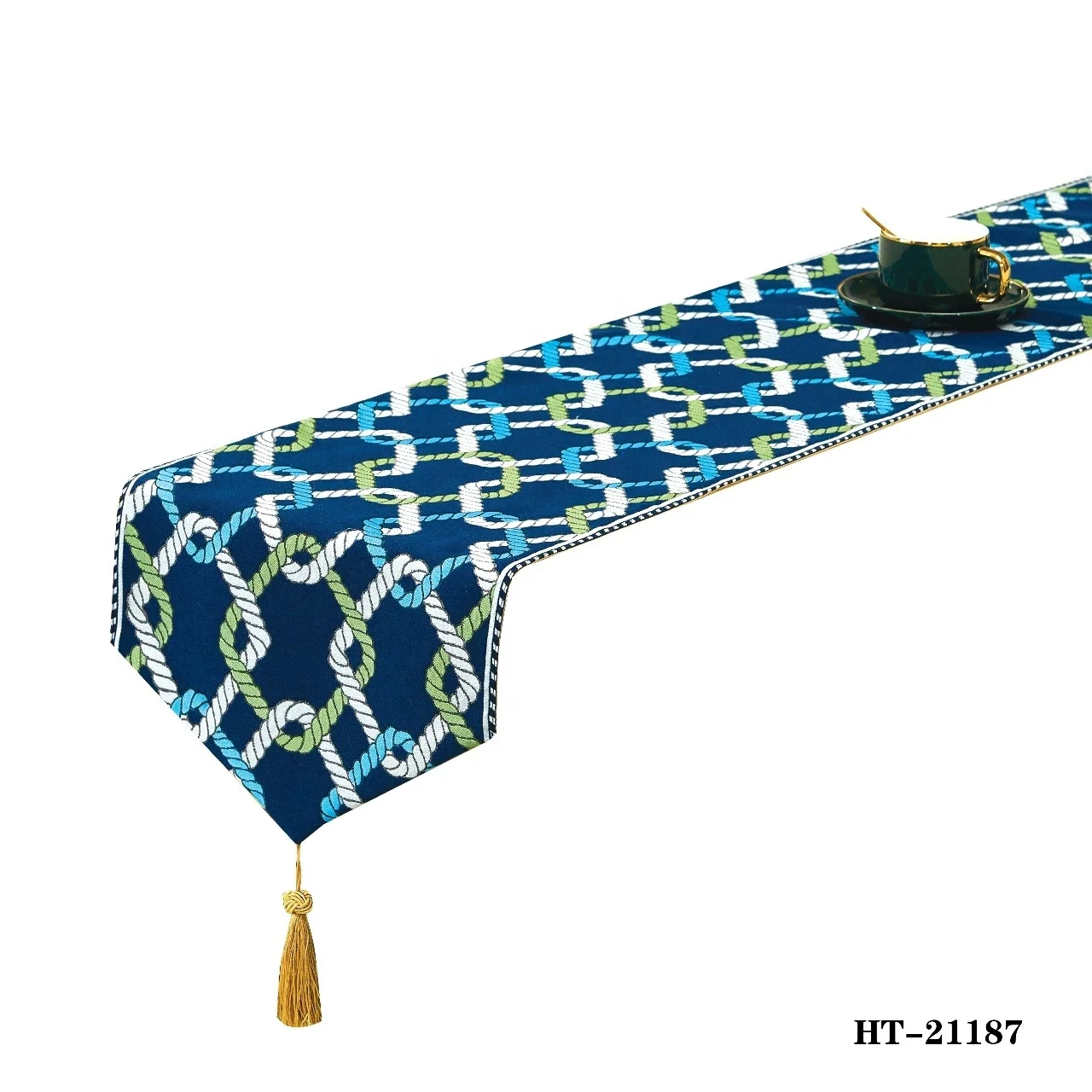 Custom Table Runners Jacquard Flower Table Runner Wedding