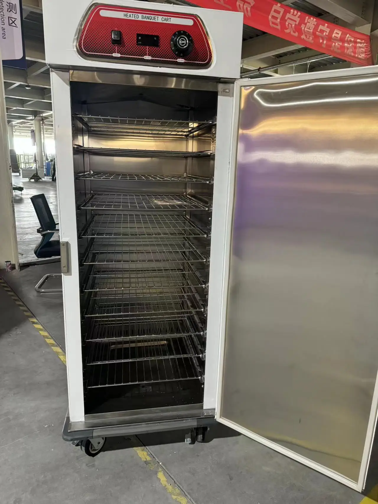 RTK Factory Direct Price Hotel Banquet Food Warmer Trolley Glass Door Mobile Food Warmer Trolley