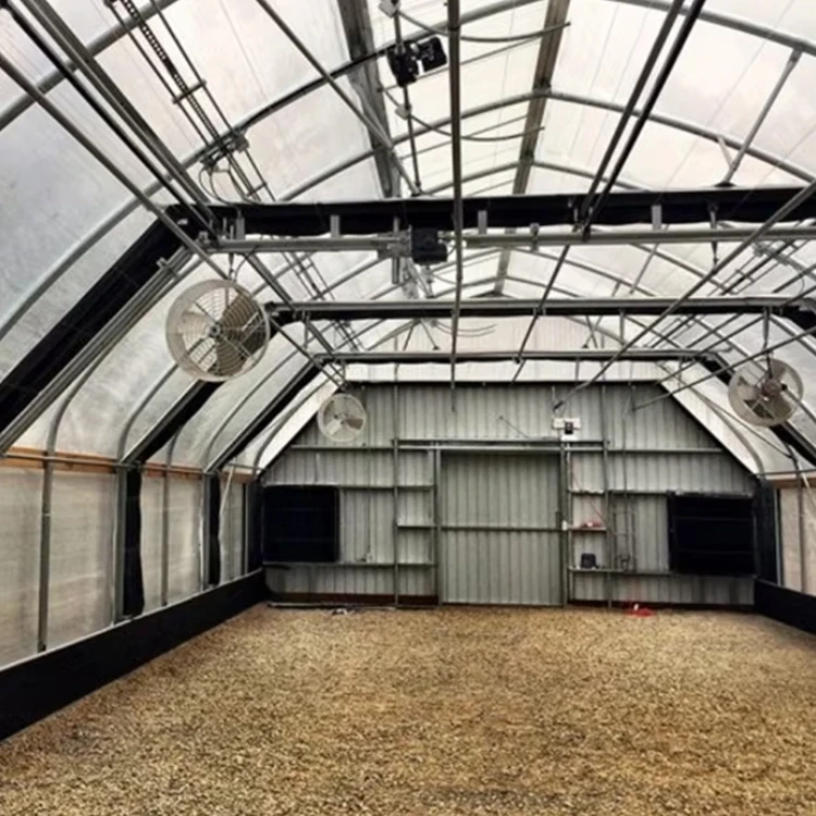 Commercial greenhouse frame single span tunnel greenhouse automated blackout Light Deprivation green house used for sale