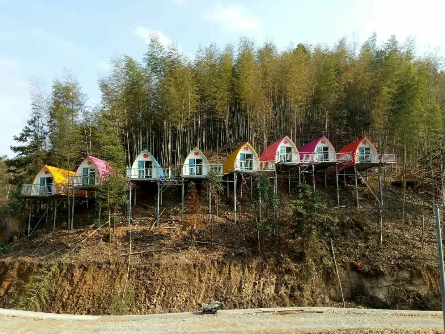 AH-FC5030 China Resort Cabin House Eco Camping Pod for Beach Homes Haus