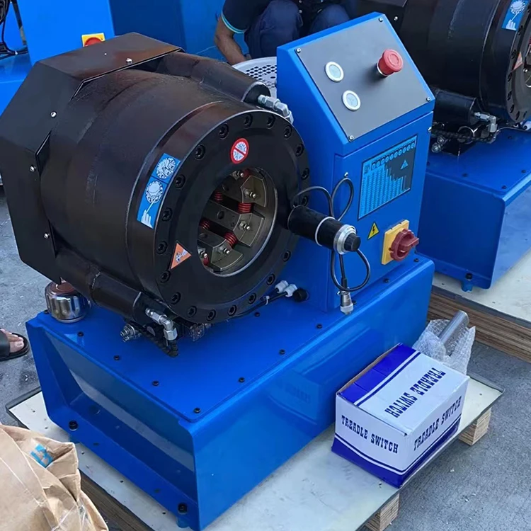 Automatic 2' 4sh rubber pipe crimper P32 air conditioner pipe crimper hydraulic hose pressing high pressure machine