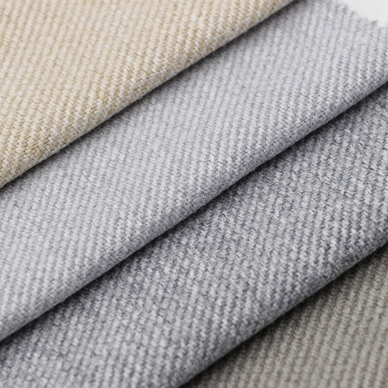 Wholesale Furniture Textiles Durable Polyester Tweed Twill Texture Sofa Upholstery Fabric