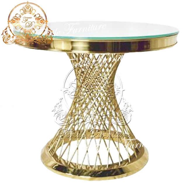 Glass Top Stainless Steel Materials Dessert Wedding Party Event Cake table