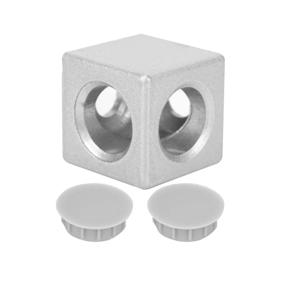 Aluminum Profile Connector Right Angle Durable Connection Block Corner Brackets Zinc Alloy with Nylon Cover for 3030