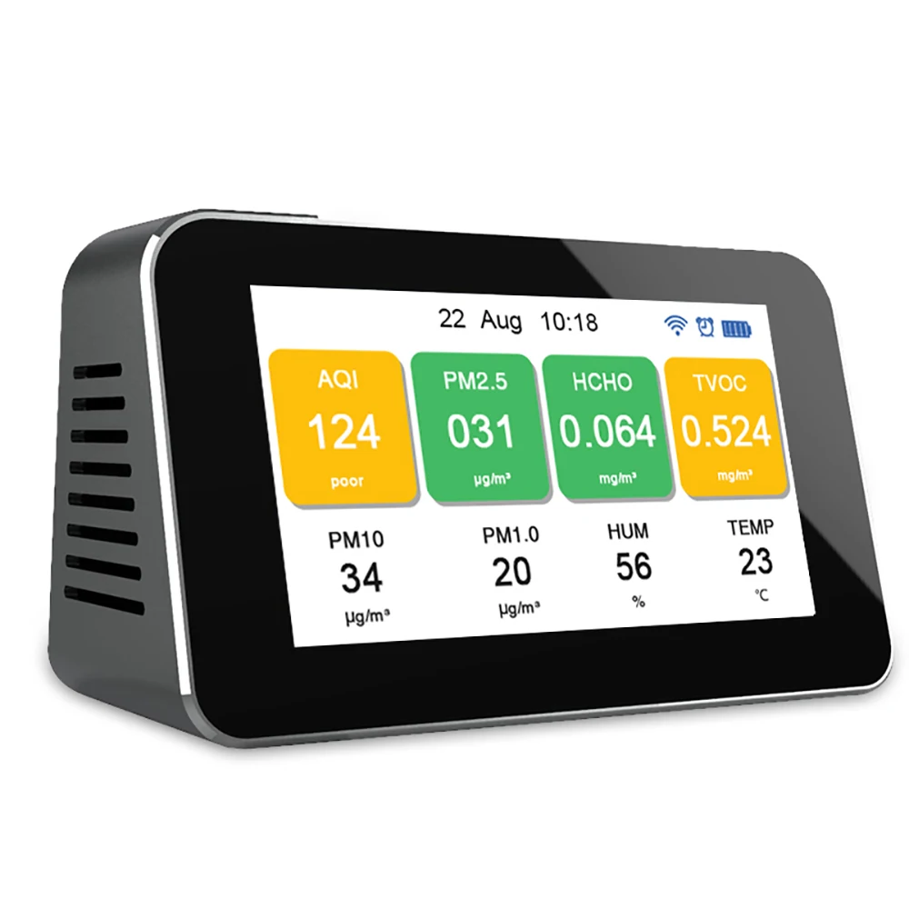  Wifi умное приложение для контроля качества воздуха Tuya PM2.5/HCHO лазерного пылезащитных частиц электрохимический датчик