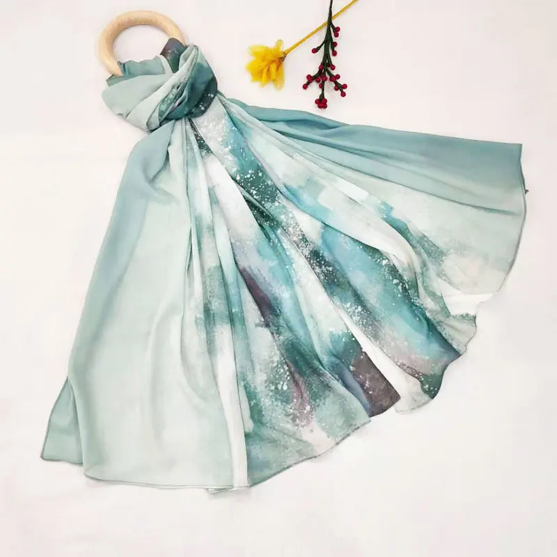 Factory direct supply  new style mix color  chiffon hijab scarf ladies shawls and wraps Muslim women chiffon hijab