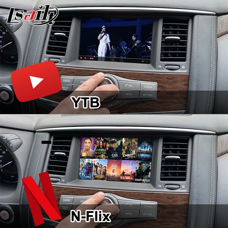 Lsailt 8+128GB 8 Inches Android Car Multimedia HD Screen for Nissan Patrol Armada 2011-17 Video Interface with Wireless CP +AA