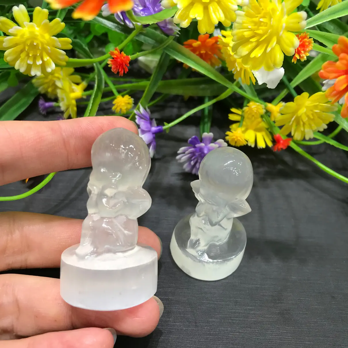 Natural High Quality Selenite Crystal Angel For Pendant Decoration