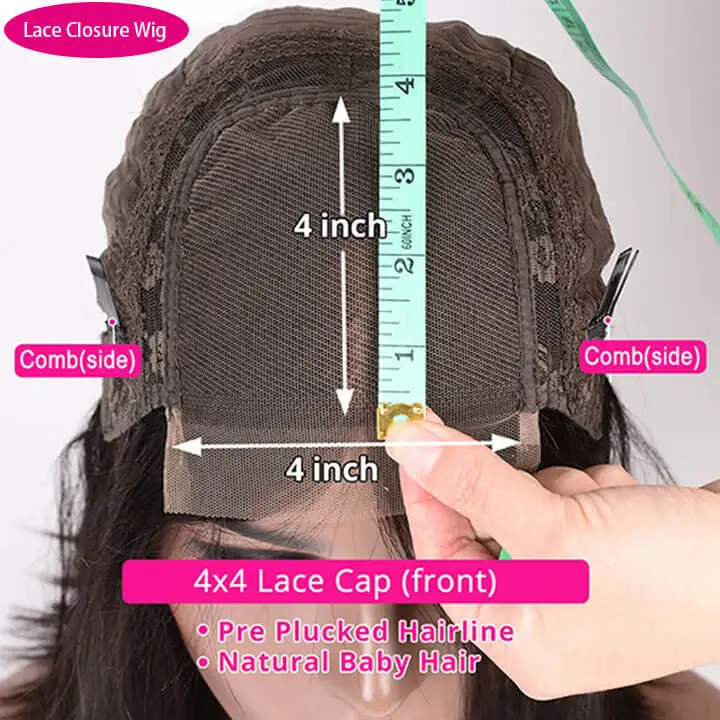 100% Virgin Brazilian Human Hair Frontal Wig T1B/#33 Curly 4x4 Lace Bob Wig Glueless Wig Human Hair For Black Women