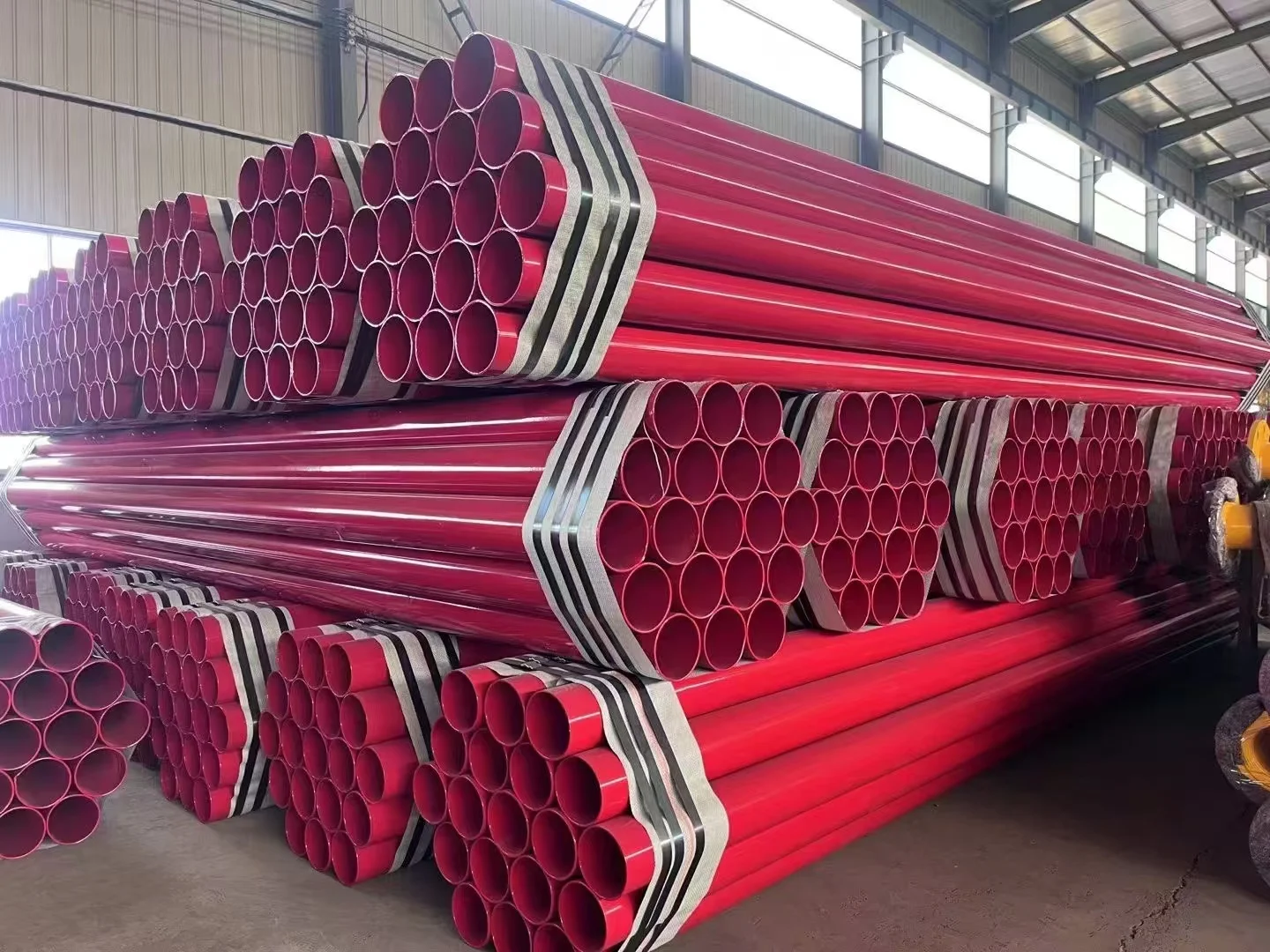 ASTM A53 RAL3000 красная эпоксидная окрашенная стальная труба пожаротушения