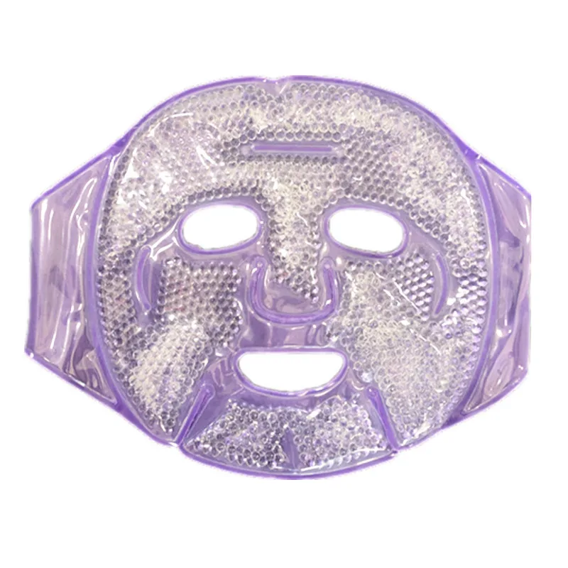 Skin Care reusable plush purple sleep  Hot Cold Gel Compress ice beads Face Mask