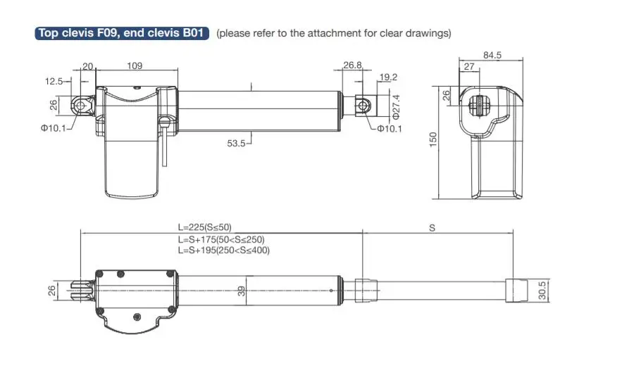 JIECANG IPX6 Electric Medical Bed Operation Bed Nursing Bed Lifting Linear Actuator