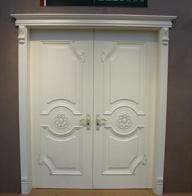 XS1-052 Home white oak solid main arch top entry doors