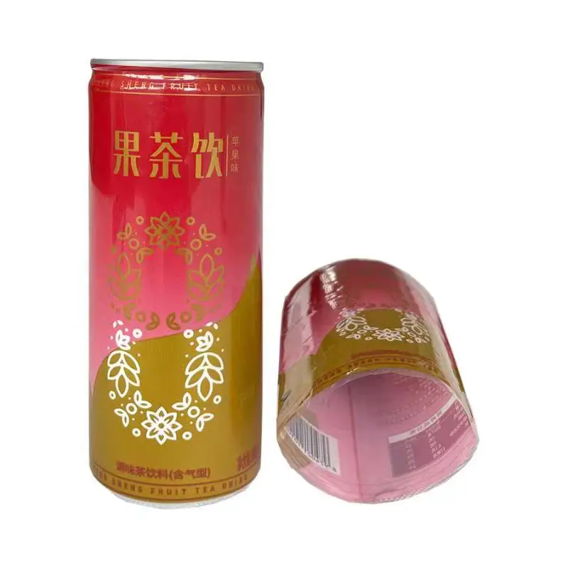 Free Sample Customized PET/PVC plastic shrink film printing wrap label shrink sleeve label for cans bottle packaging