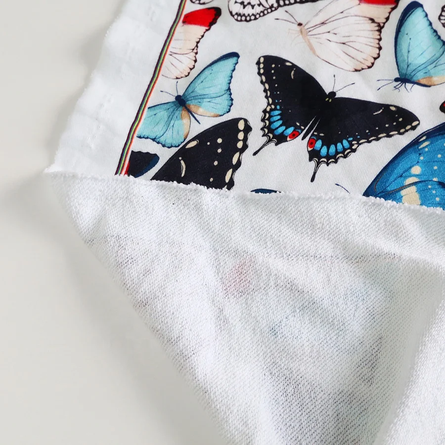 Низкий минимальный заказ, цифровая печать на хлопковой французской махровой ткани