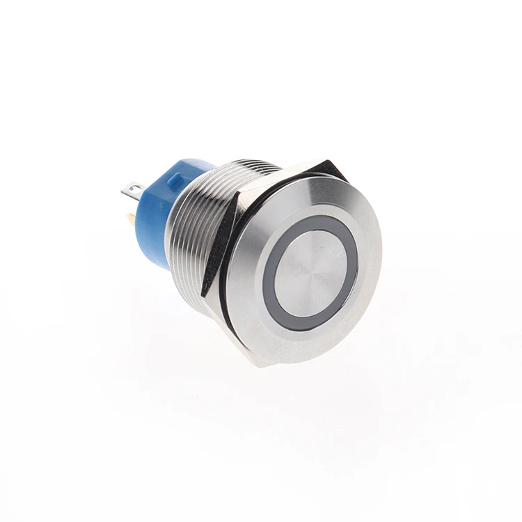 12v Illuminated 5 pin Metal Normally Open Industry Buttonn 22mm Momentary Led Push Button Switch