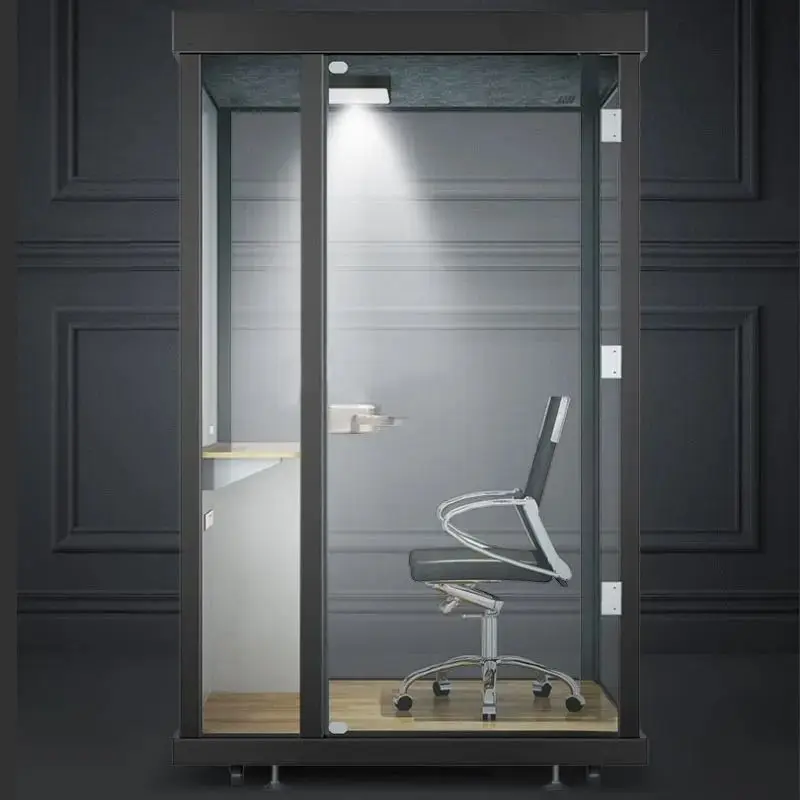 Outdoor Modern Soundproof Glass Multi-functional Telephone Booth Mobile Office Pod