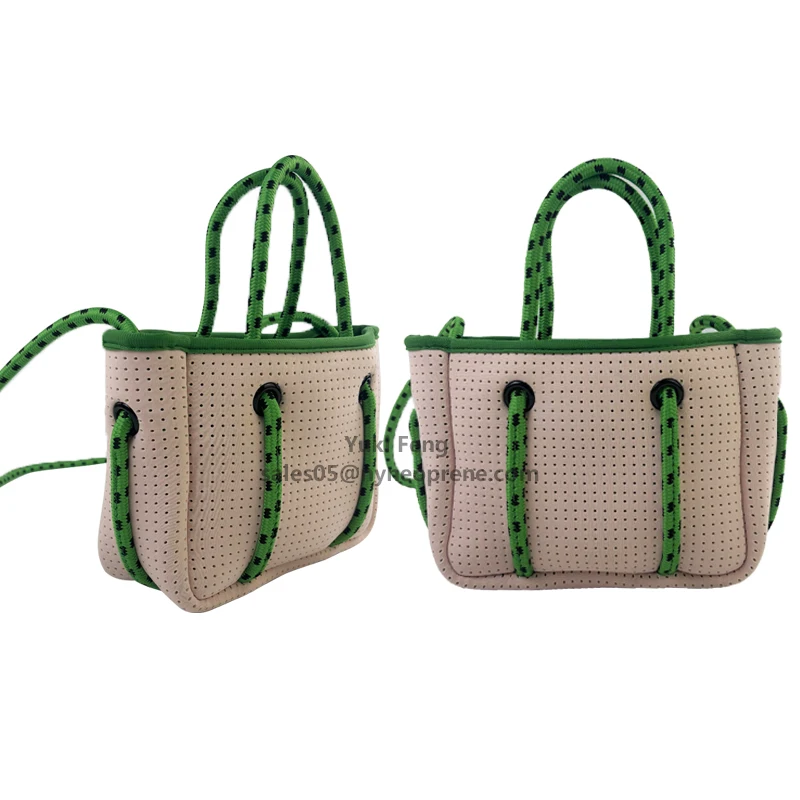 Wholesale Custom Women Tote Bag Neoprene Perforated Shoulder Bag with Lining Pouch
