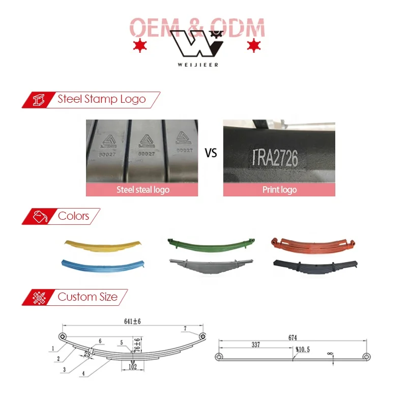 Apply to 2012 Toyota HILUX diesel pickup super leaves spring Ford RANGER 4x4 truck leaf springs