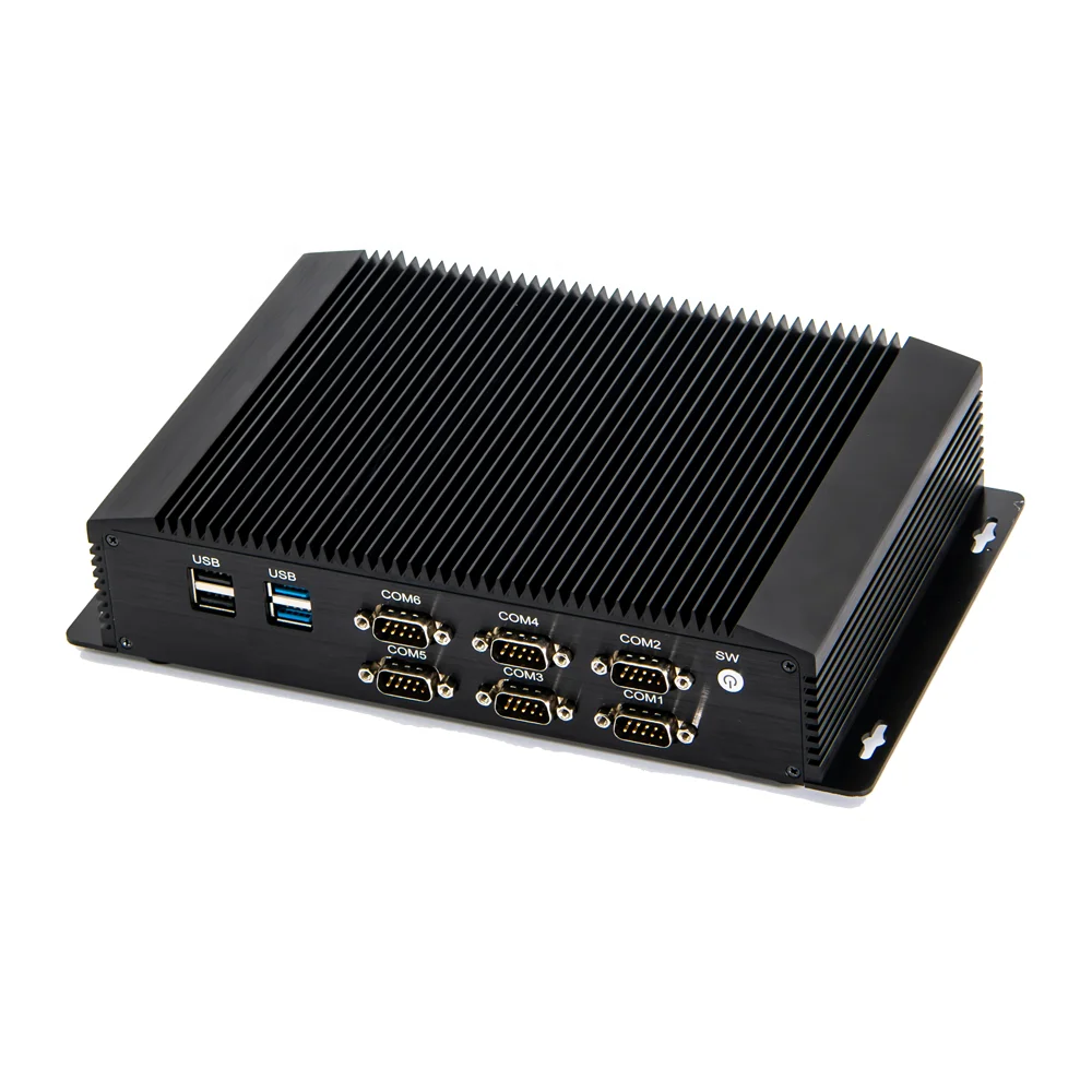 Rugged I7 8550U Fanless Mini PC Win11 Linux 2 LAN 4G SIM WiFi ITX Embedded Industrial Computador With GPIO RS485 For POS ATM Car