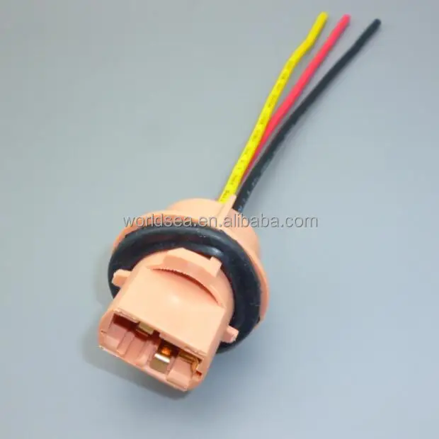Car Parts T20 Socket Xenon LED Light Bulb Car Truck Connector 18AWG Wedge T20 connector /7440/7443/992A Double Line (Three Line)