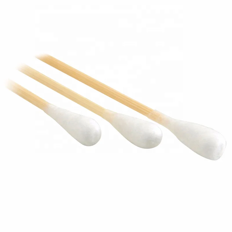 Cotton Swabs With Natural Hard Bamboo Stick,Double Round Head Cotton Buds