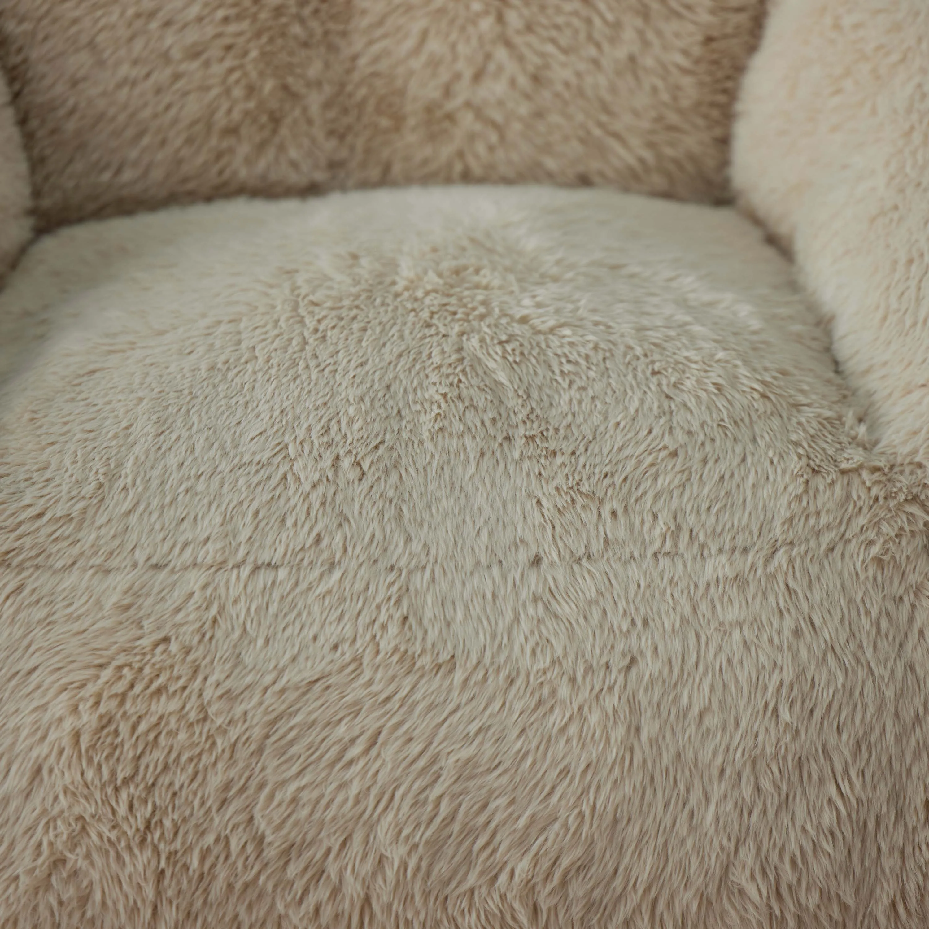 Factory Sale Lazy Sofa Furniture Nordic Style Living Room Hotel Single Sofa Long Fur Fabric Bean Bag Compressed Lounge Sofa