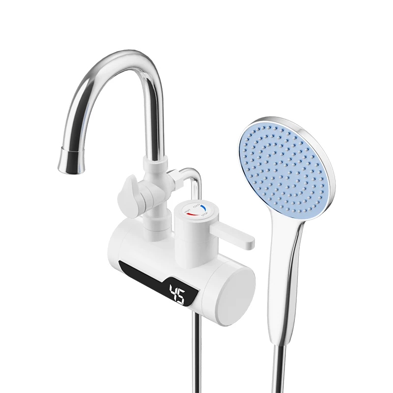Electric Instant Water Heater Faucet Plastic Kitchen and Bathroom Basin Sink for Household and Hotel Shower Usage