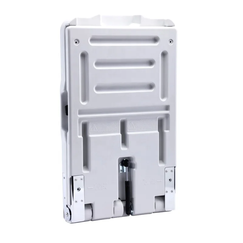 Space Saving Ultra Thin Washroom Folding Baby Changer Easy Install Light Grey Child Protection Vertical Diaper Changing Table