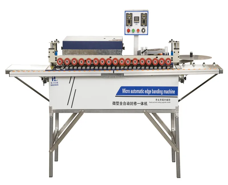 small automatic band automatic edge banding machine Automatic multifunction end cutting wood based panels machinery on sale