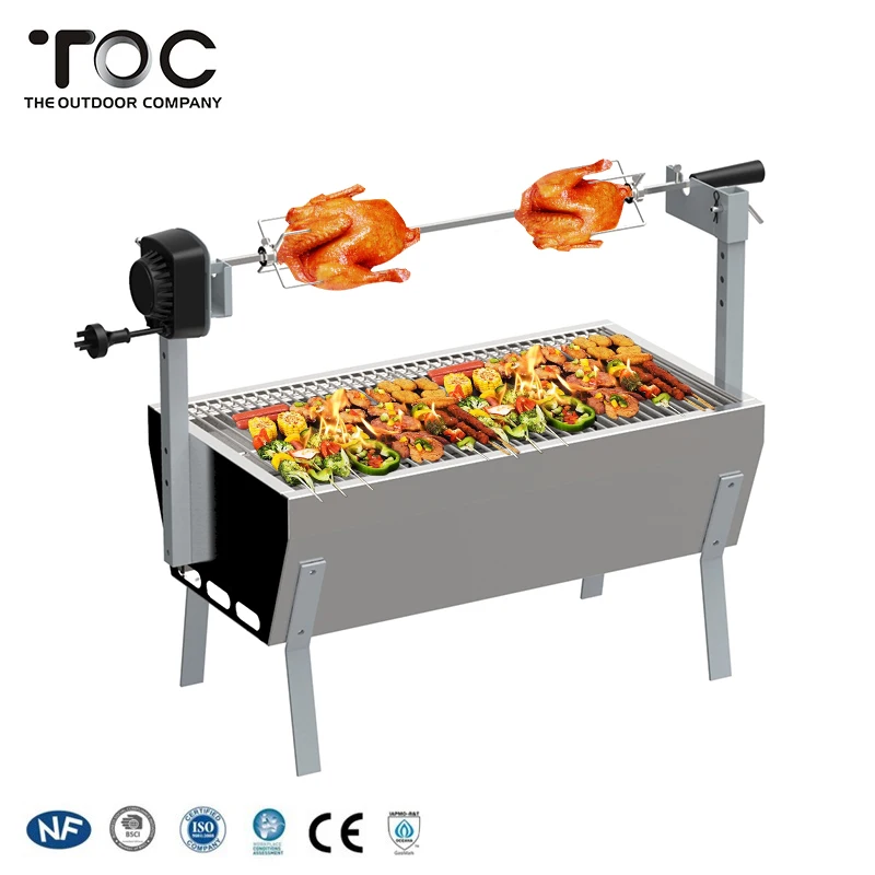 New Listing Portable Hog Lamb Rotisserie Spit Roaster Barbecue Charcoal Grill
