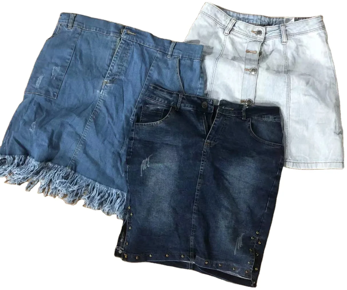 Hot selling ukay ukay women bea clothing second hand ladies sexy jeans short high waist mixed in bales