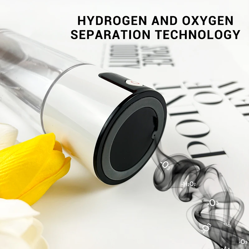 SOUDRON Nano Flask Electrolysis Portable Alkaline Hydrogen Generator Water Bottle Drinking Hydrogen Water Generator