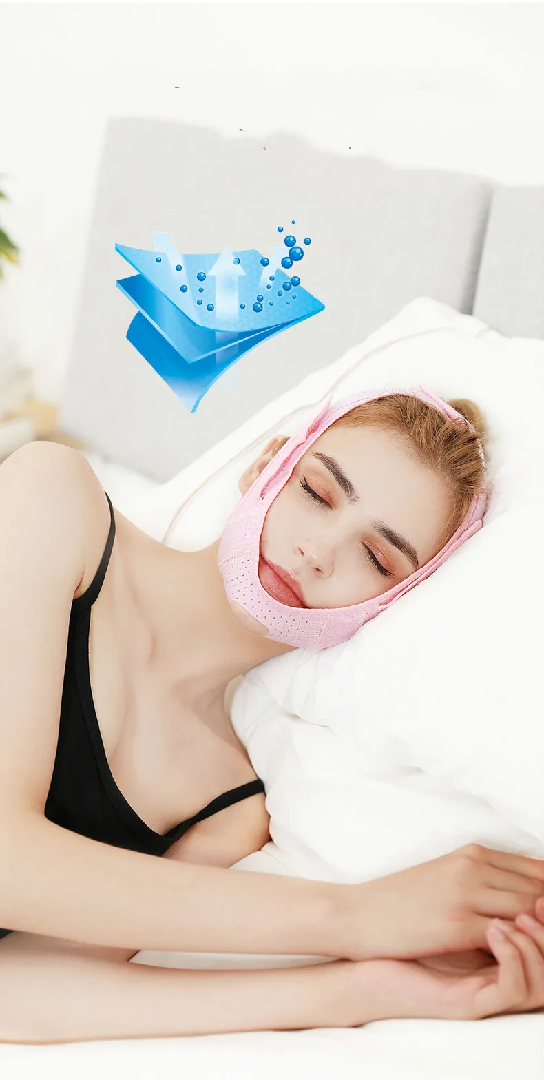 Breathable V Face Cheek Lift Up Band Face Thin Mask Reduce Double Chin V-Line Shaping Bandage Anti Wrinkle Face Bandage
