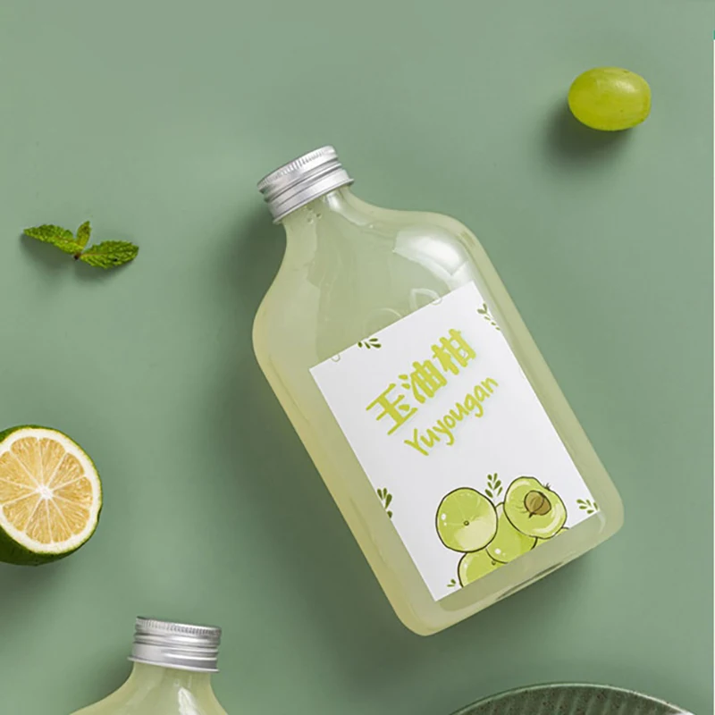 New Arrival Creative Square Street Stall Beverage Bottle Disposable Juice Beverage Plastic Bottle