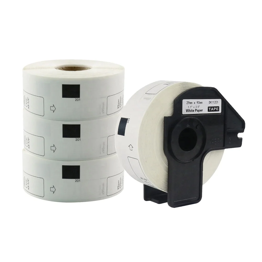 Compatible DK-11201 DK-1201 DK11201 DK1201 DK 11201 1201 Black on White Self Adhesive Thermal Paper Label Roll for Brother