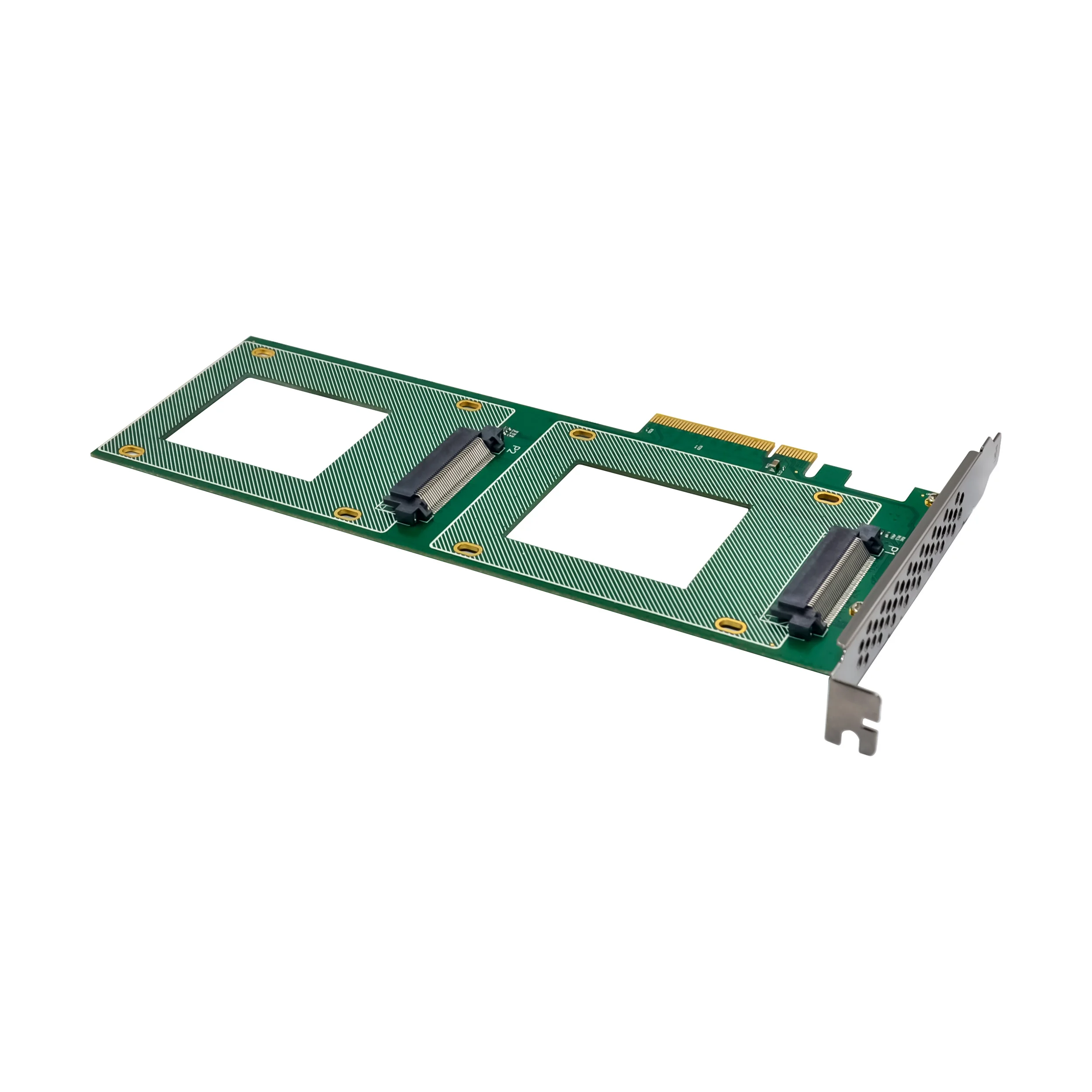 Sunweit Hotsale PCIe 2 Port Nvme Ssd U2 M2 Para Pci Express Adapter  NVME SSD PCIe Riser Card