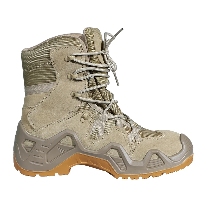 Double Safe Factory  Coyote Leather Tactical Hiking Outdoor Jungle Boots Combat Trekking Boots