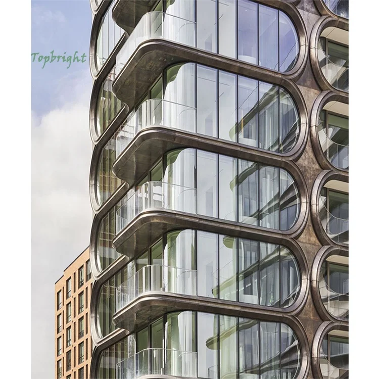 Офисные занавески, настенные окна, современные фасадные панели, двойные отражающие стеклянные занавески, настенная система