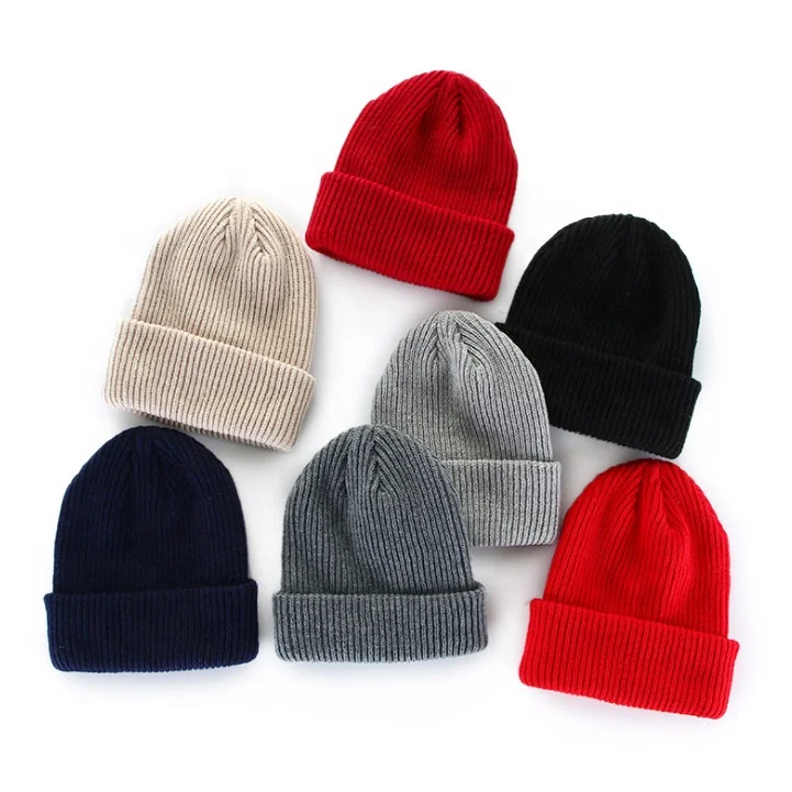 2021 Girls Wholesale Unisex Cheap Men Warm Women Custom Beanie Knitted Winter Hats