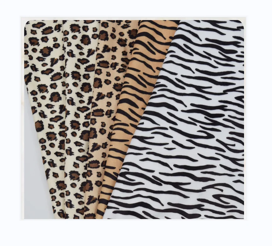 Hot Sale Leopard Animal Faux Fur Fabric Leopard Printed Fabric for Sofa Home Textile