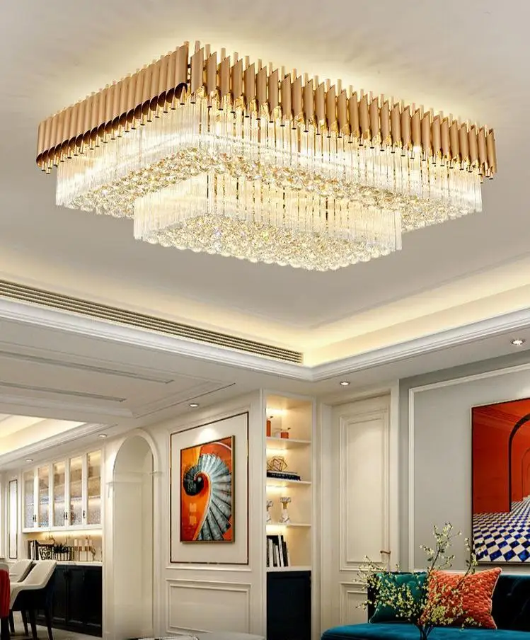 New modern led crystal glass lamp salon home bedroom ceiling light pop led ceiling light